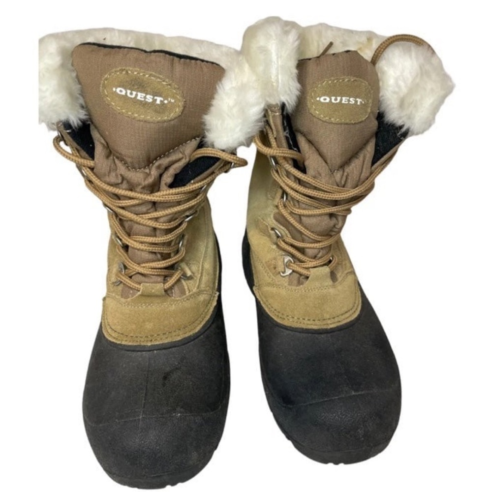 Quest Women's PAC Boot Thinsulate Winter Snow Boots Faux Fur Trim Size 7 Duck